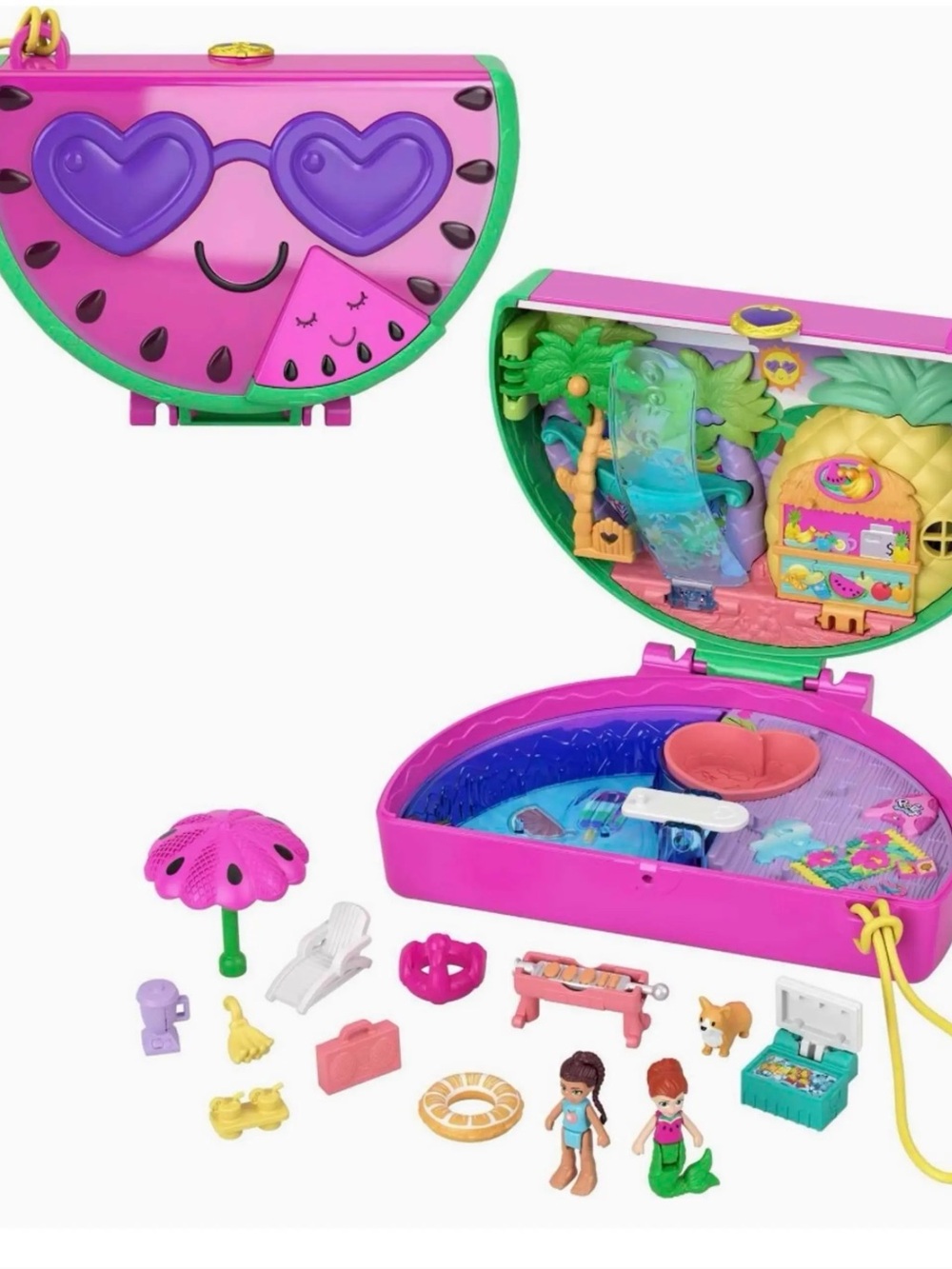 Polly Pocket Watermelon Pool Party Compact Playset    girls kids toy toys dolls